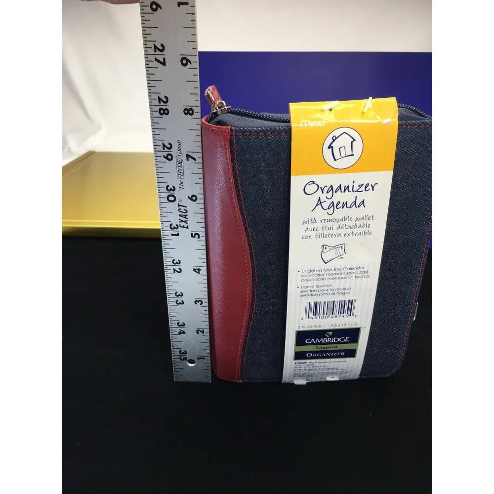 Cambridge Organizer Agenda w/ Removable Wallet Undated Monthly Calendar NEW